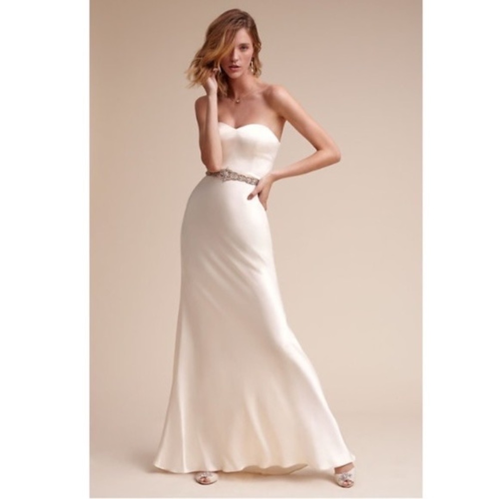 BHLDN Catherine Deane Silk Strapless Wedding Dress